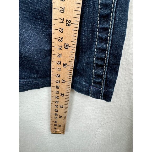 Grace in LA easy fit flare jeans beaded embroidered Y2K 90s sz‎ 29 - Picture 7 of 13